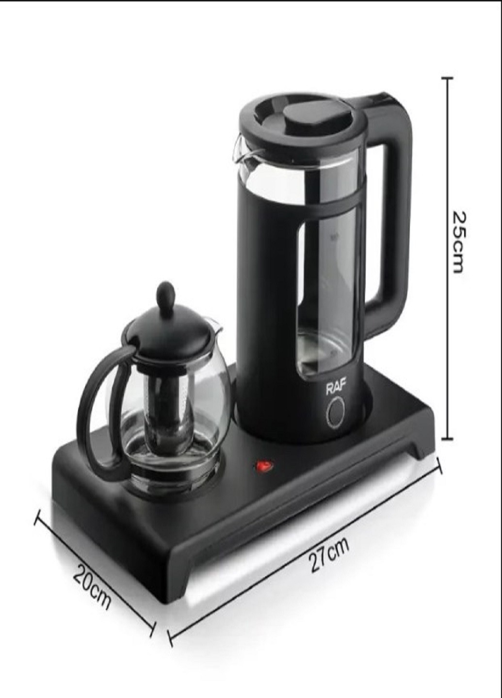 Электрочайник с заварником на подставке R. 7855 электрический дисковый чайник черный RAF (262086446)