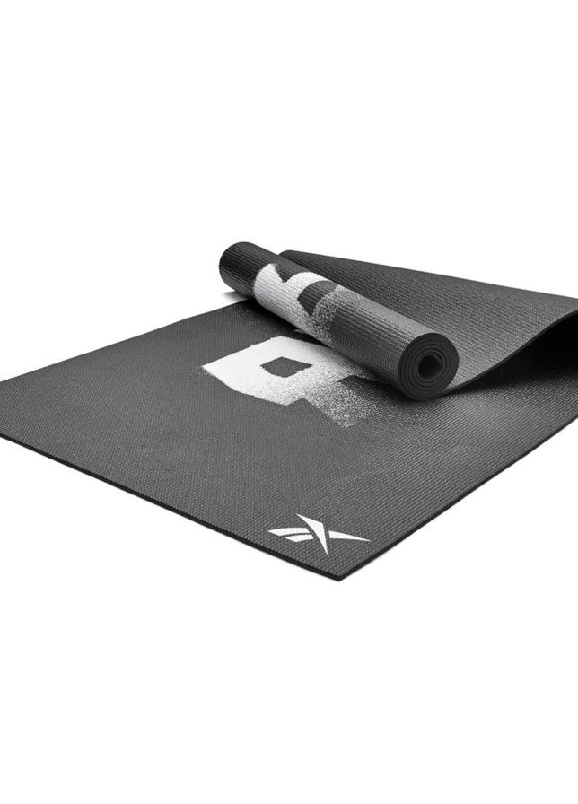 Коврик для йоги Yoga Mat черный unisex 173 х 61 х 0,4 см Reebok (262297463)