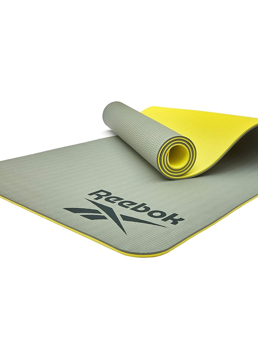 Двосторонній килимок для йоги Double Sided Yoga Mat зелений unisex 173 х 61 х 0,4 см Reebok (262297477)