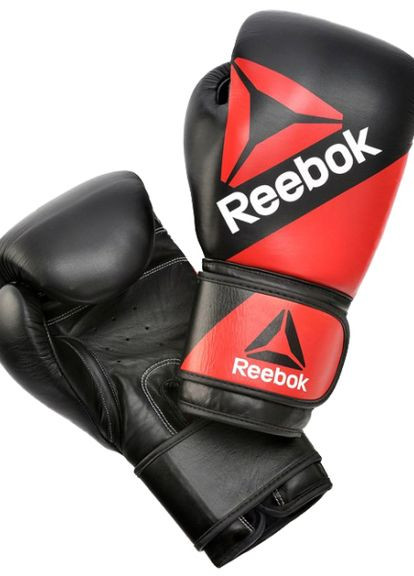 Боксерские перчатки Combat Leather Training Glove красный, черный Мужские 14 унций Reebok (262297462)