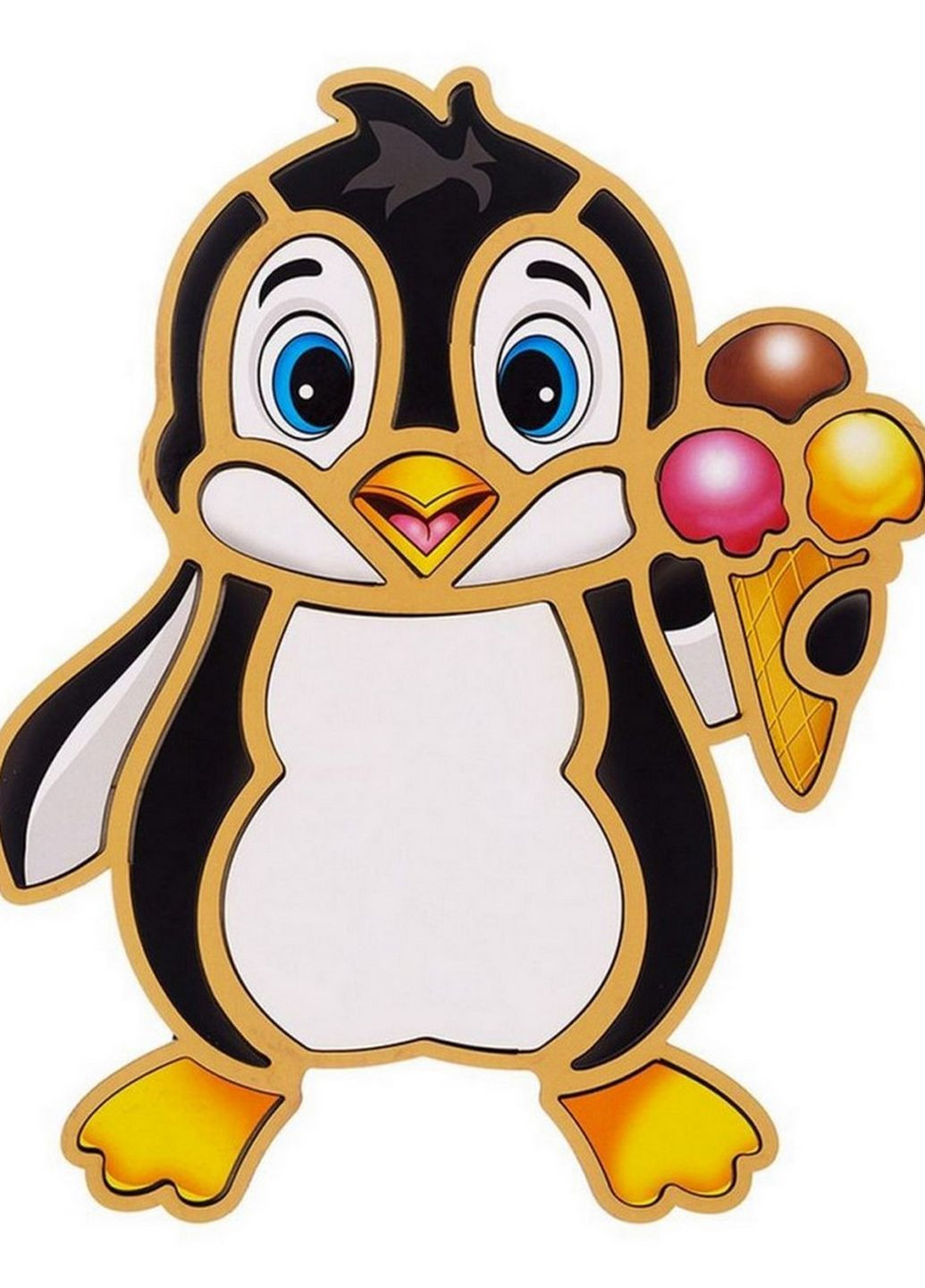 Деревянный пазл-вкладыш "Пингвин" (ПСД120) PSD120 пазл-контур Ubumblebees (262291180)