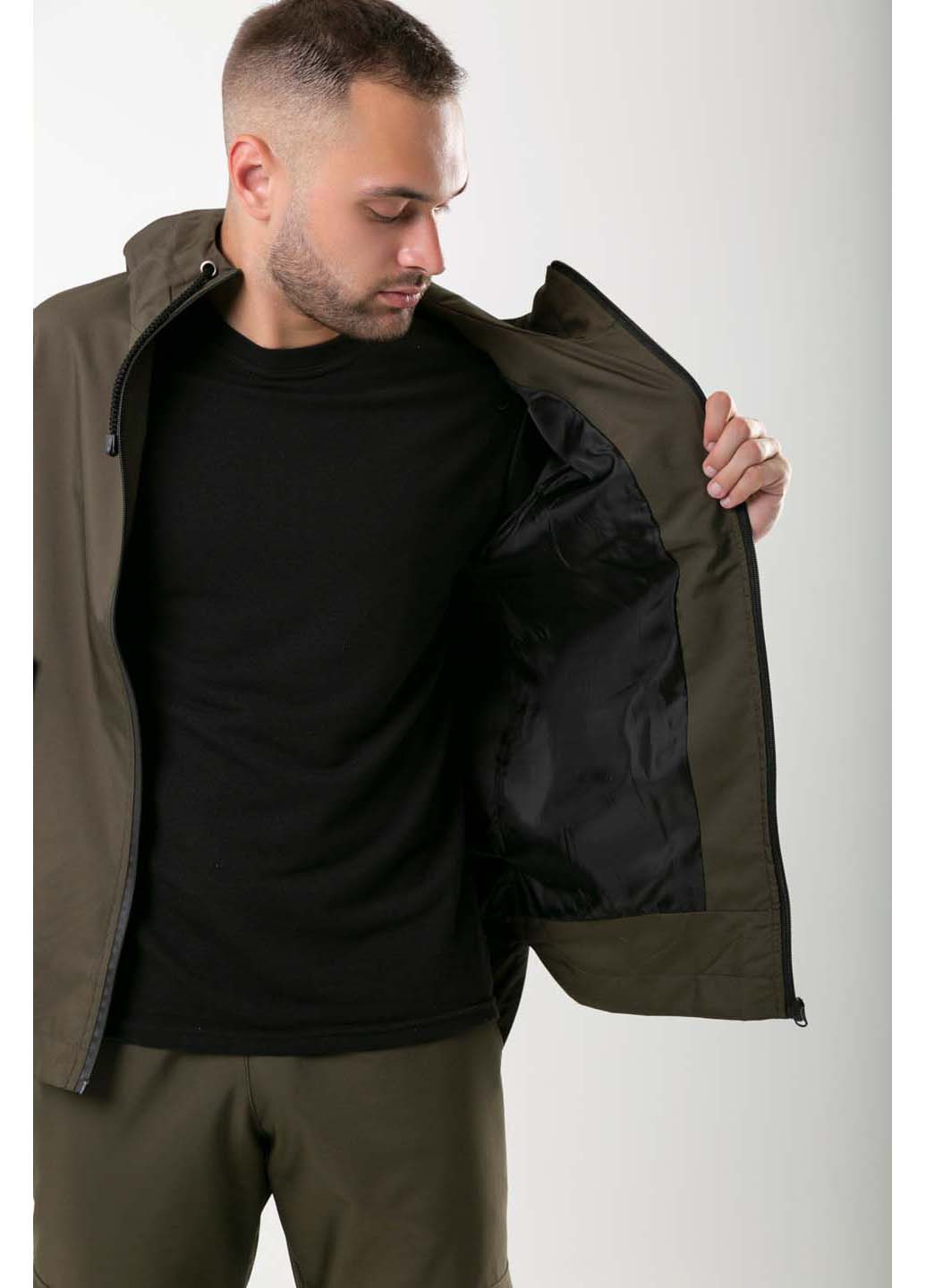 Оливкова (хакі) демісезонна куртка "easy" softshell Intruder