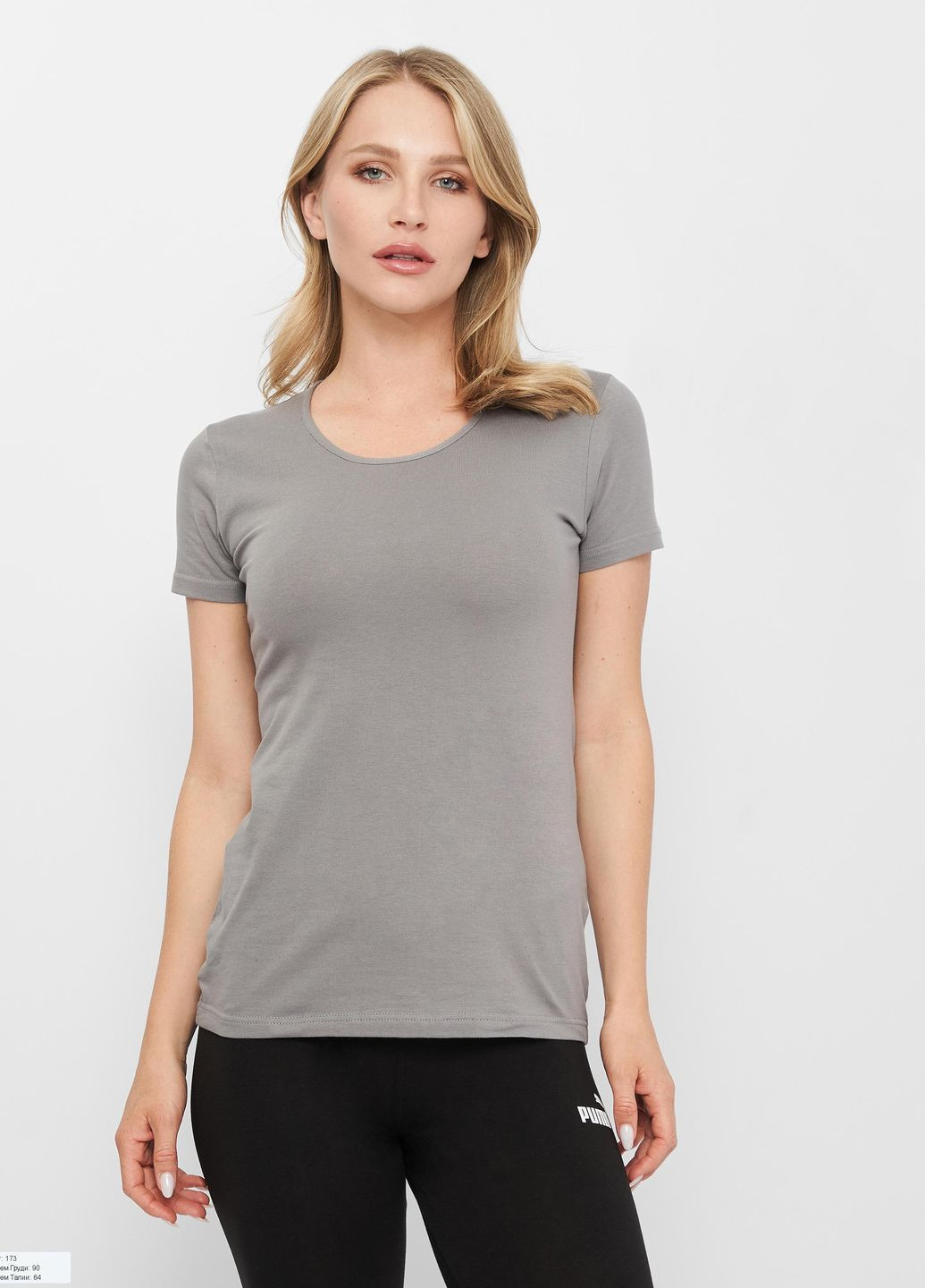 Сіра всесезон футболка t-shirt mezza manica girocollo сірий жіноча l Kappa