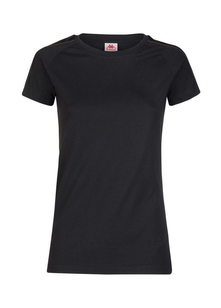Чорна всесезон футболка t-shirt mezza manica girocollo чорний жіноча l Kappa