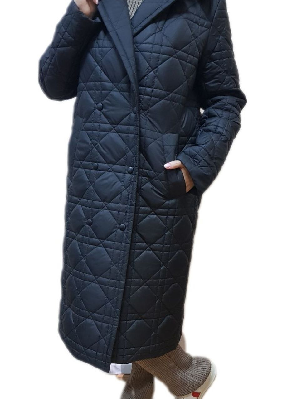 Чорна демісезонна стьобане пальто Fashion Club