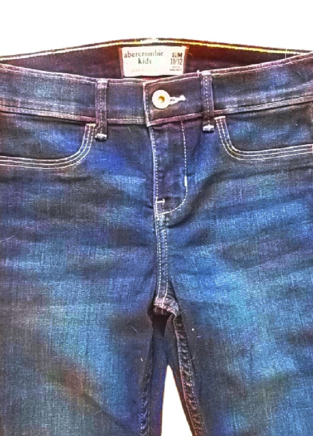 Синие демисезонные слим джинсы Abercrombie & Fitch