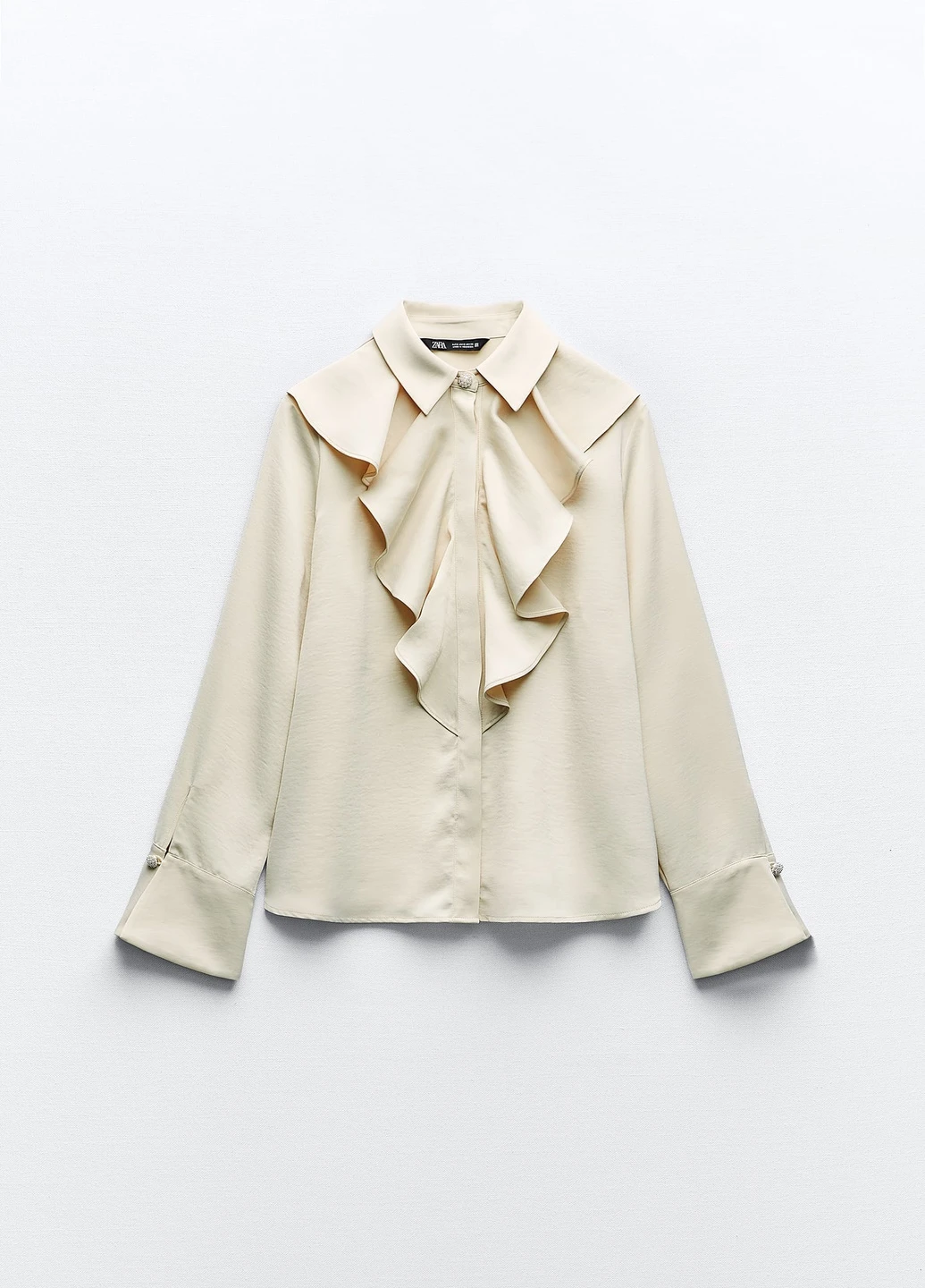 Молочная блузка Zara