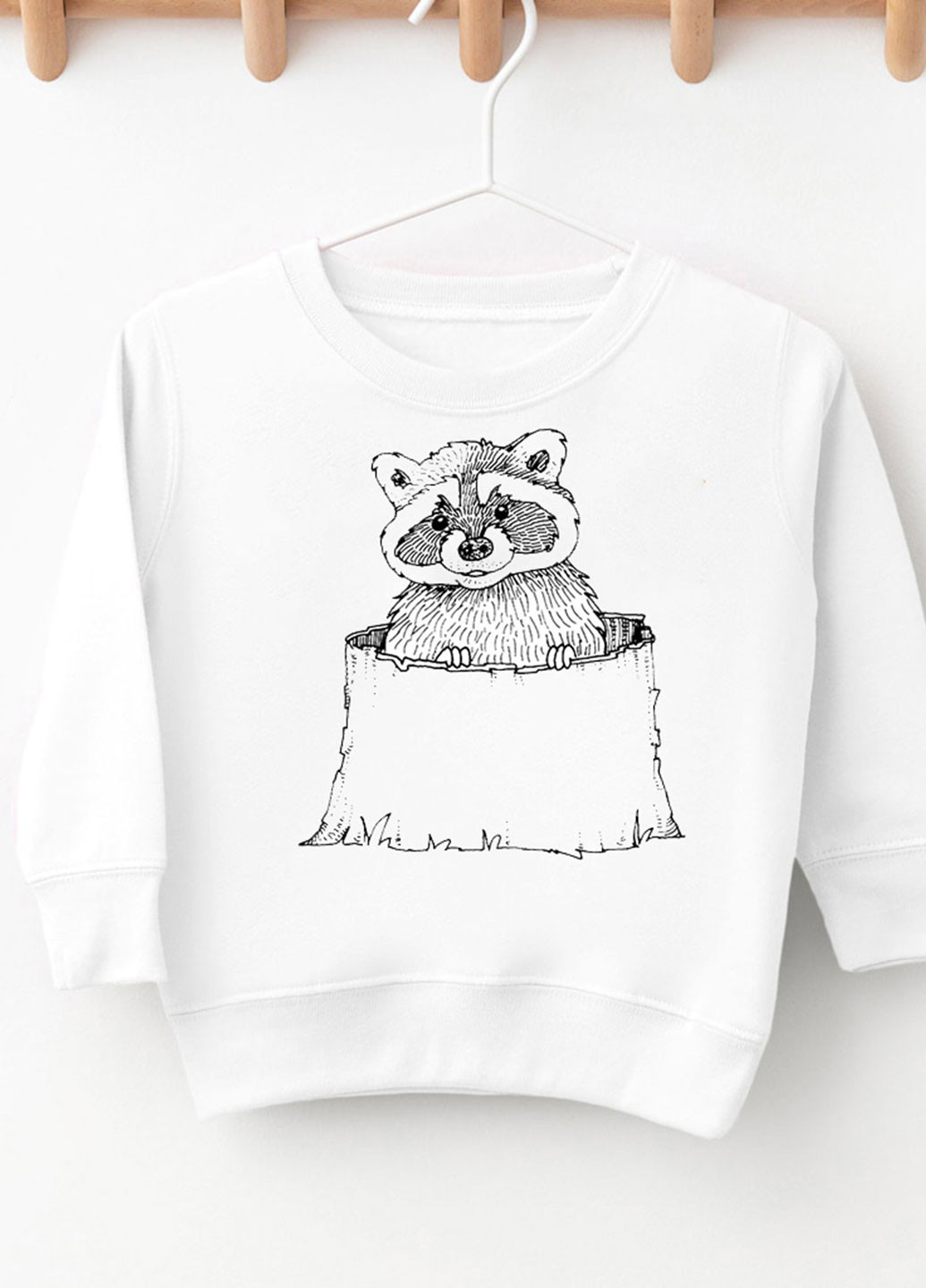 Love&Live свитшот детский белый для мальчика stump and raccoon рисунок белый кэжуал
