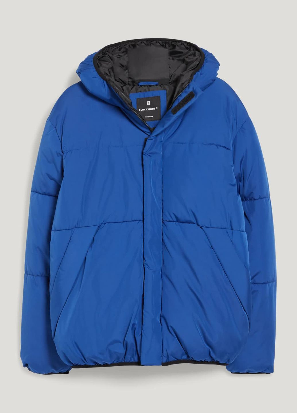 Синяя зимняя стеганная куртка C&A