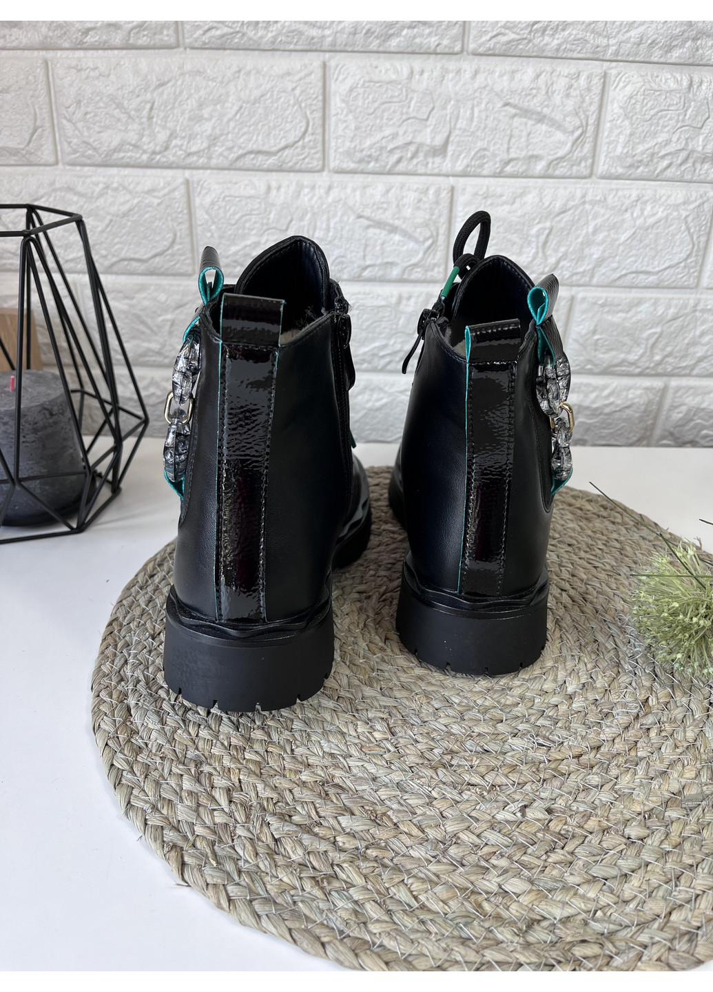 Черные кэжуал зимние ботинки для девочки Paliament