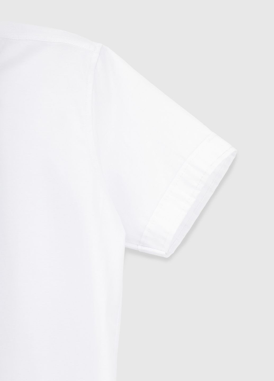 Белая повседневный рубашка однотонная Pitiki
