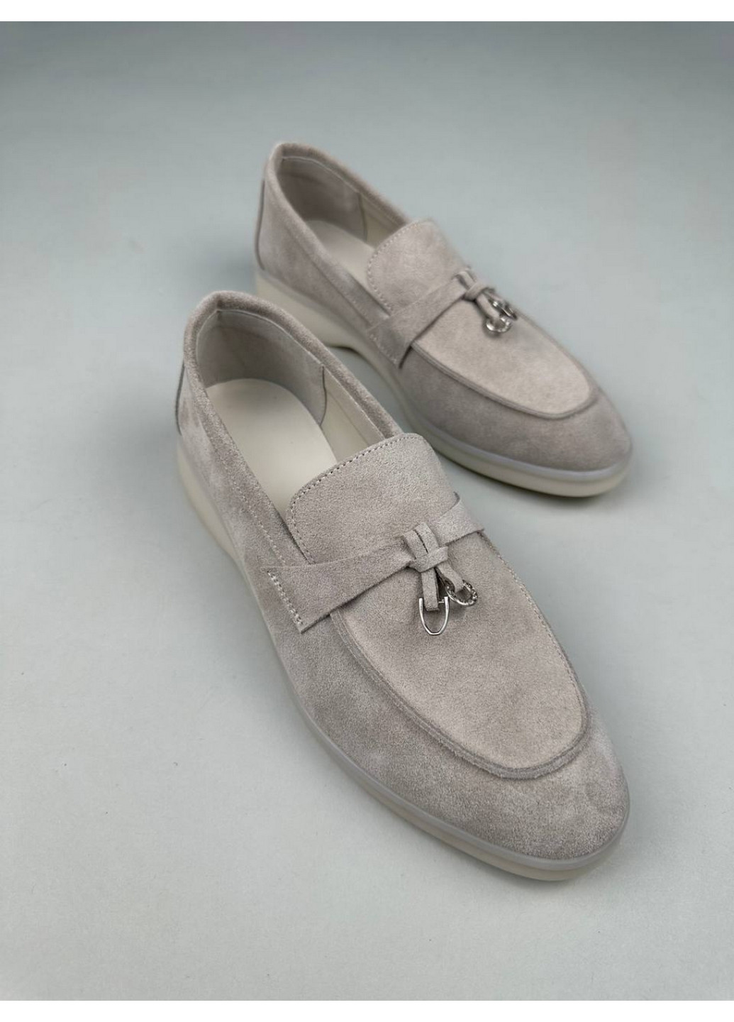 VZUTIK Женские замшевые лоферы 40 бежевый з натуральная замша, украина — демисезон (262374754)