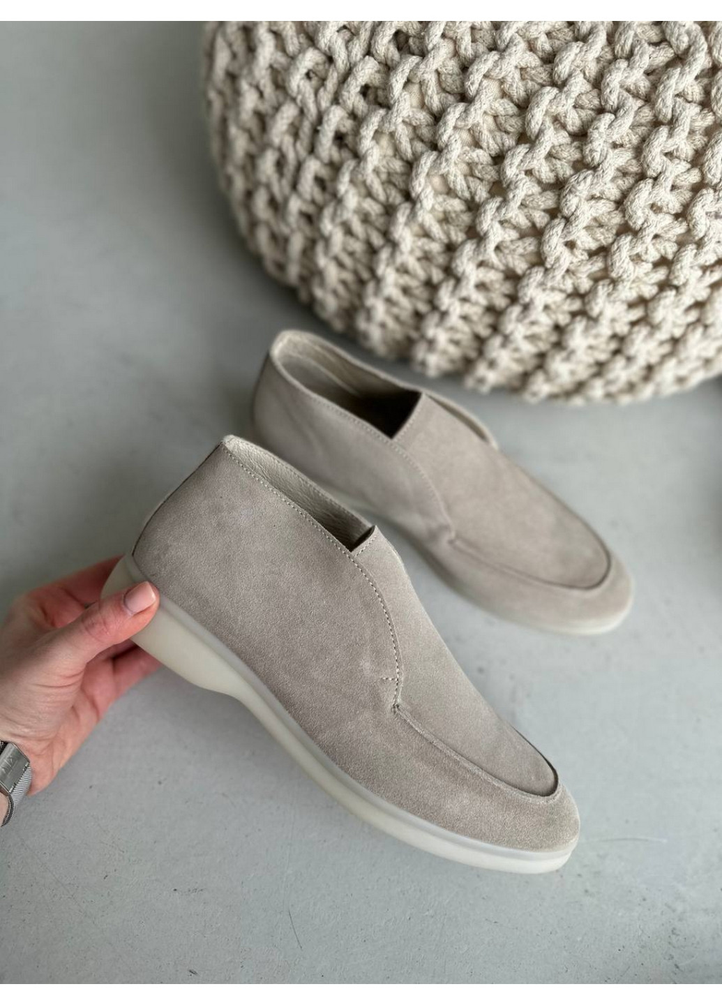 VZUTIK Женские замшевые лоферы 40 песочный з натуральная замша, украина — демисезон (262375141)