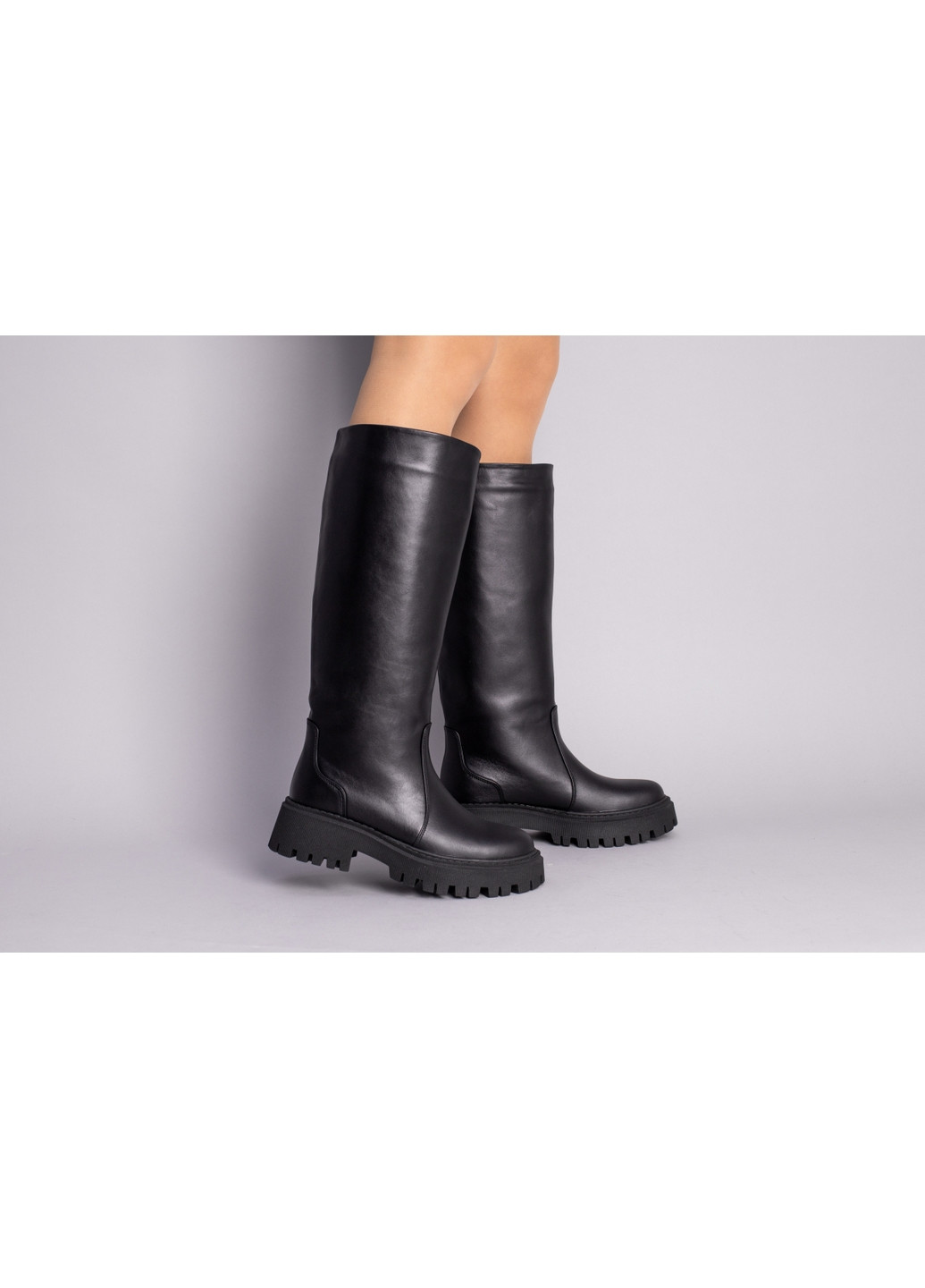 Жіночі шкіряні чоботи-труби 41 VZUTIK (262375399)