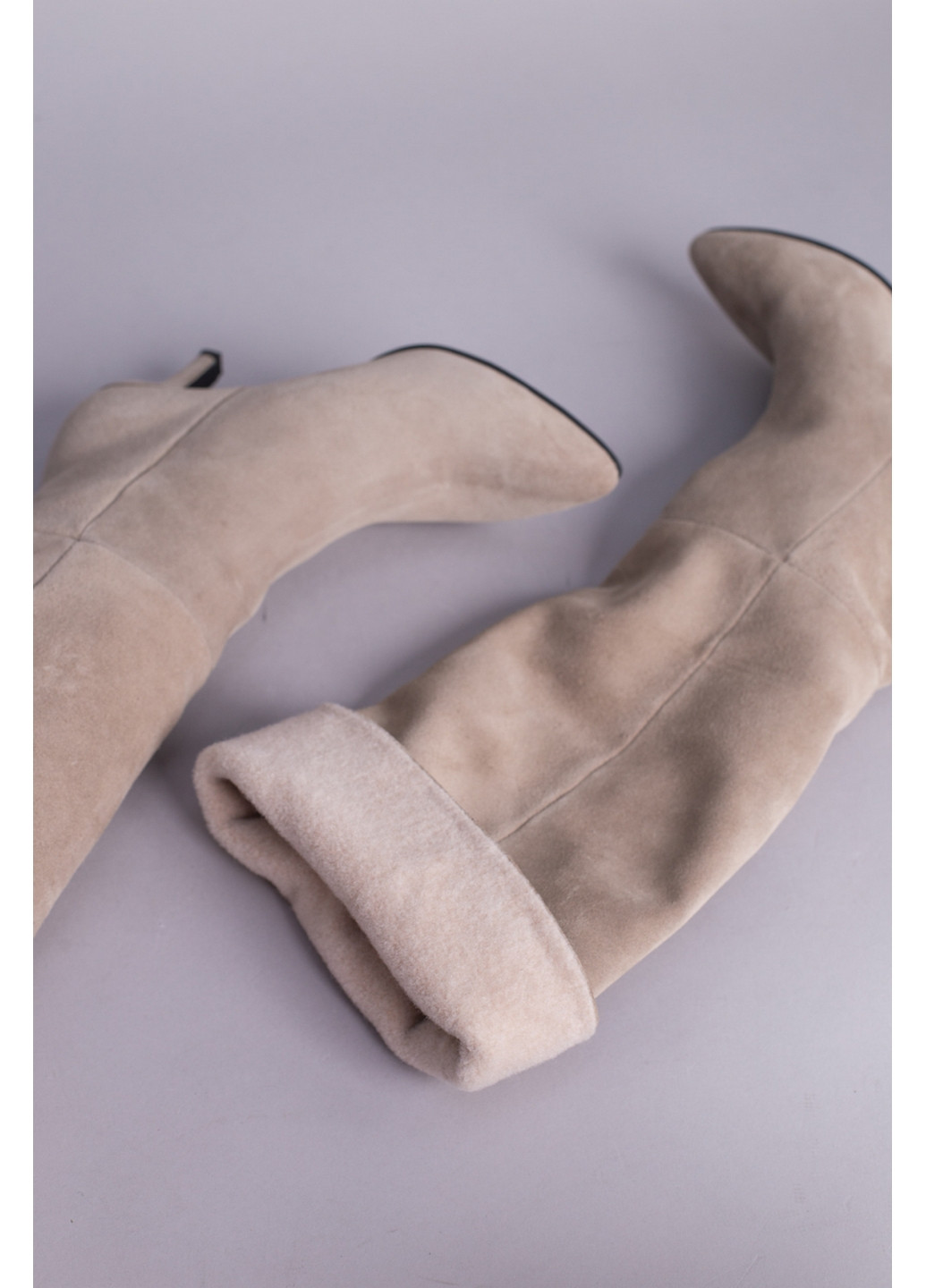 Осенние женские замшевые сапоги-трубы 36 VZUTIK