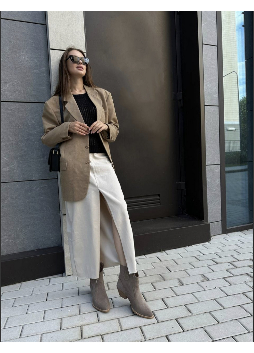 Осенние женские замшевые казаки на каблуке 37 VZUTIK