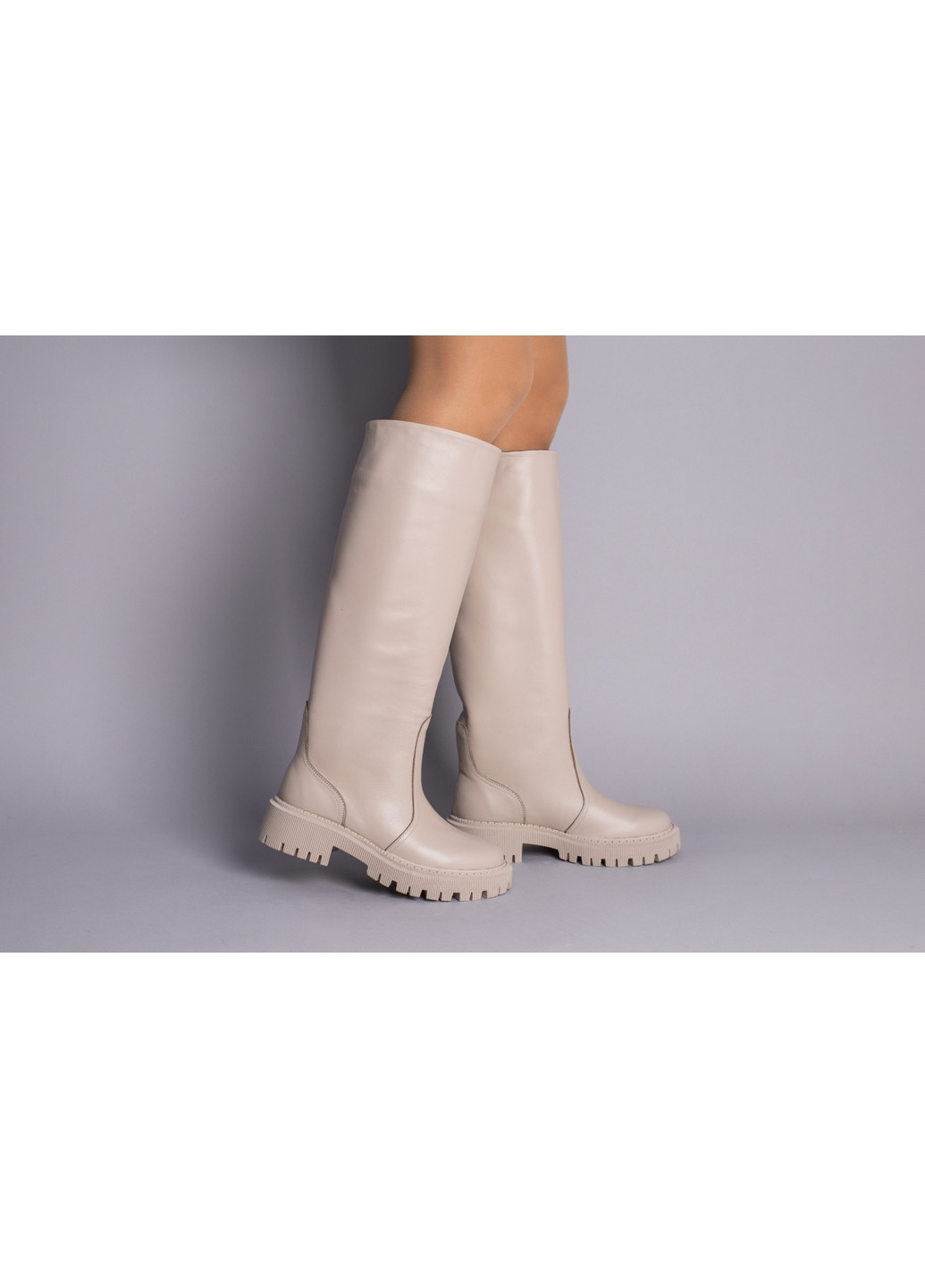 Жіночі шкіряні чоботи-труби 39 VZUTIK (262374667)