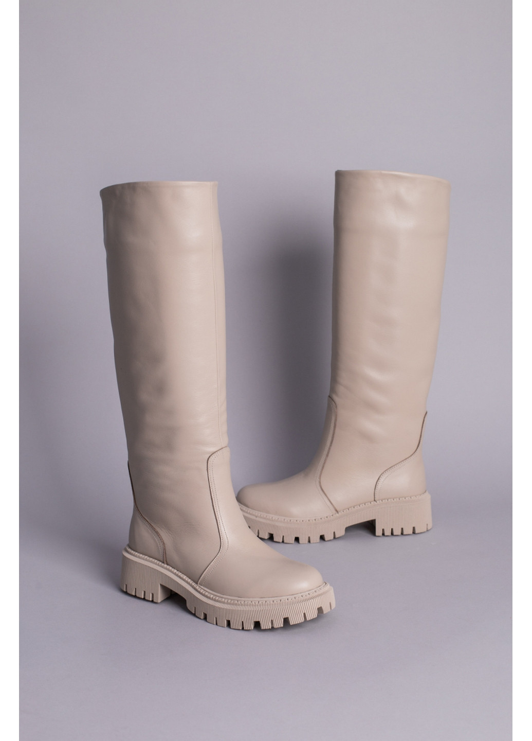 Жіночі шкіряні чоботи-труби 39 VZUTIK (262374667)