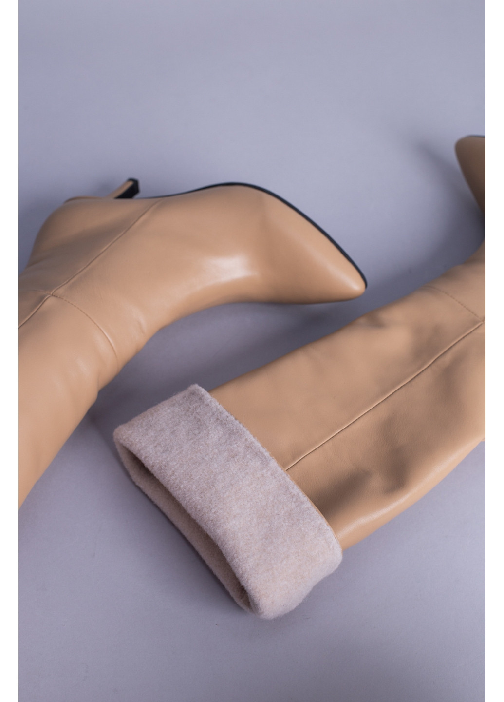 Зимние женские кожаные сапоги-трубы 36 VZUTIK