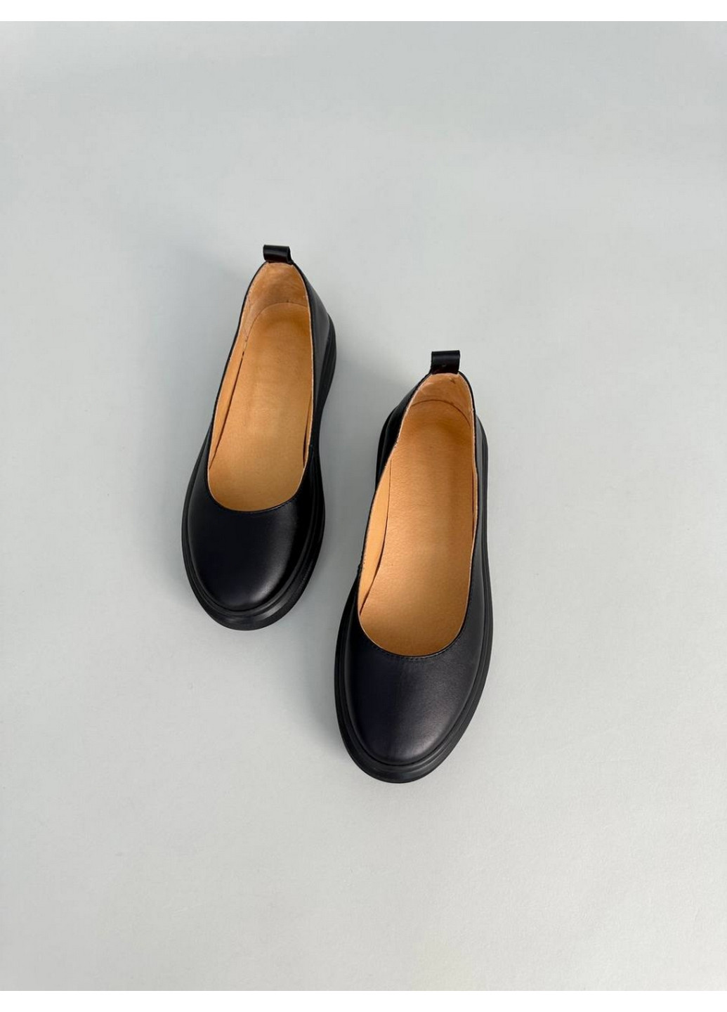 Жіночі жіночі шкіряні балетки 36 VZUTIK | чорні натуральна шкіра (262375658)