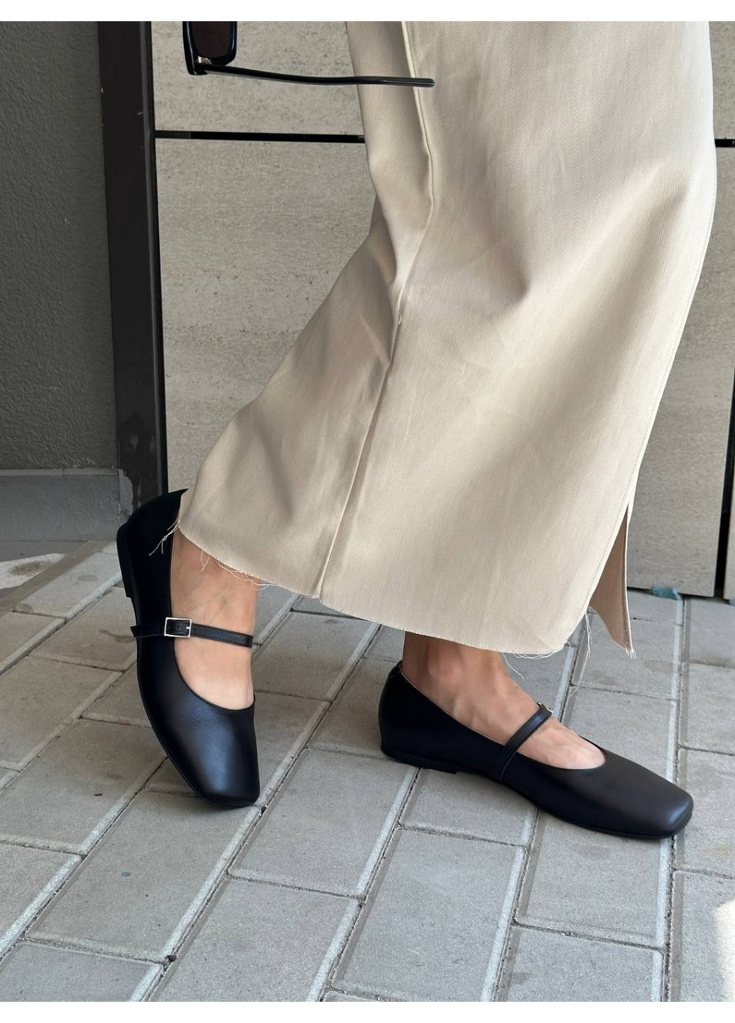 Жіночі жіночі шкіряні балетки 37 VZUTIK | чорні натуральна шкіра (262375595)