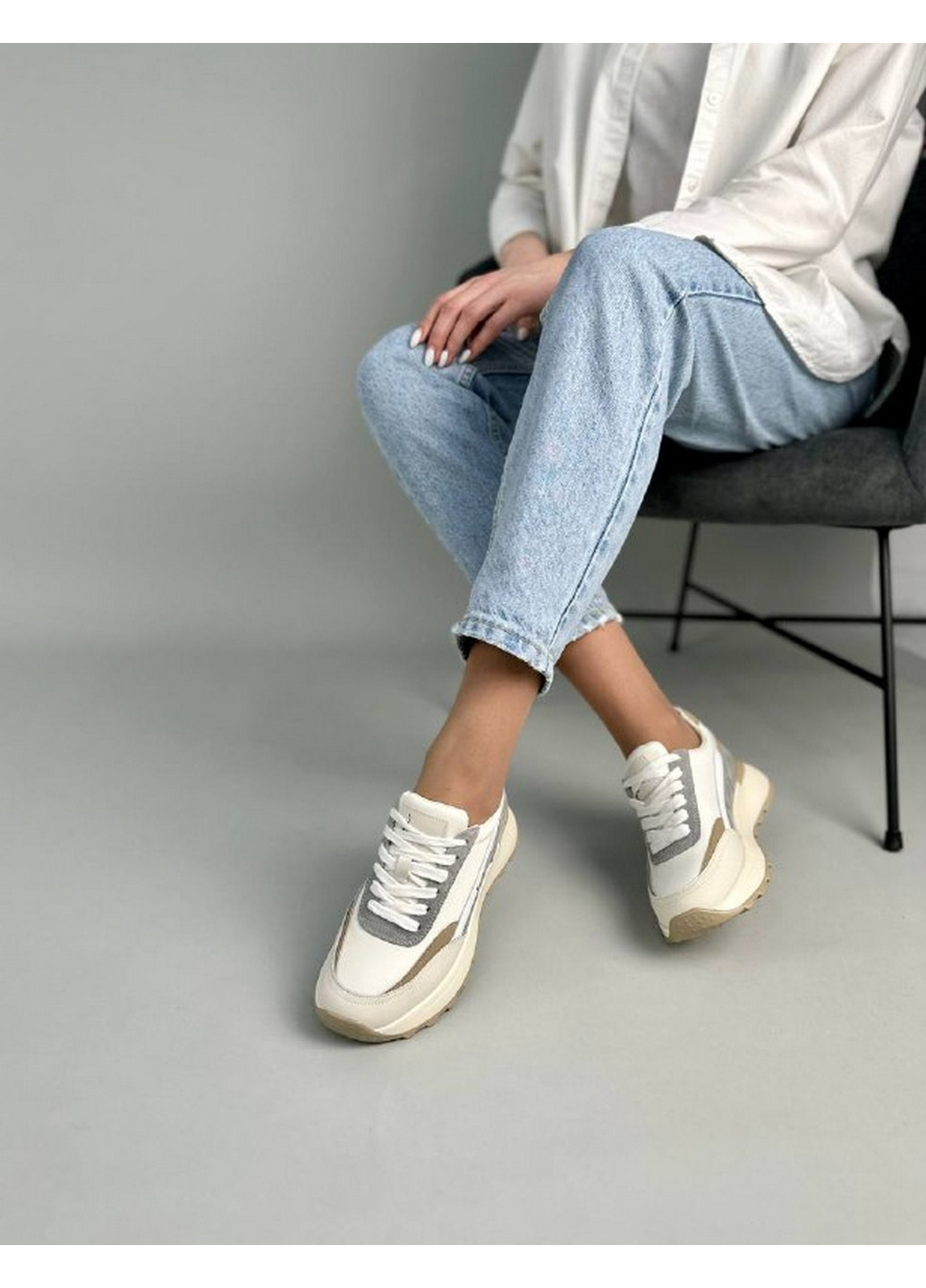 Женские кожаные кроссовки 40 VZUTIK белые демисезоны (262374675)