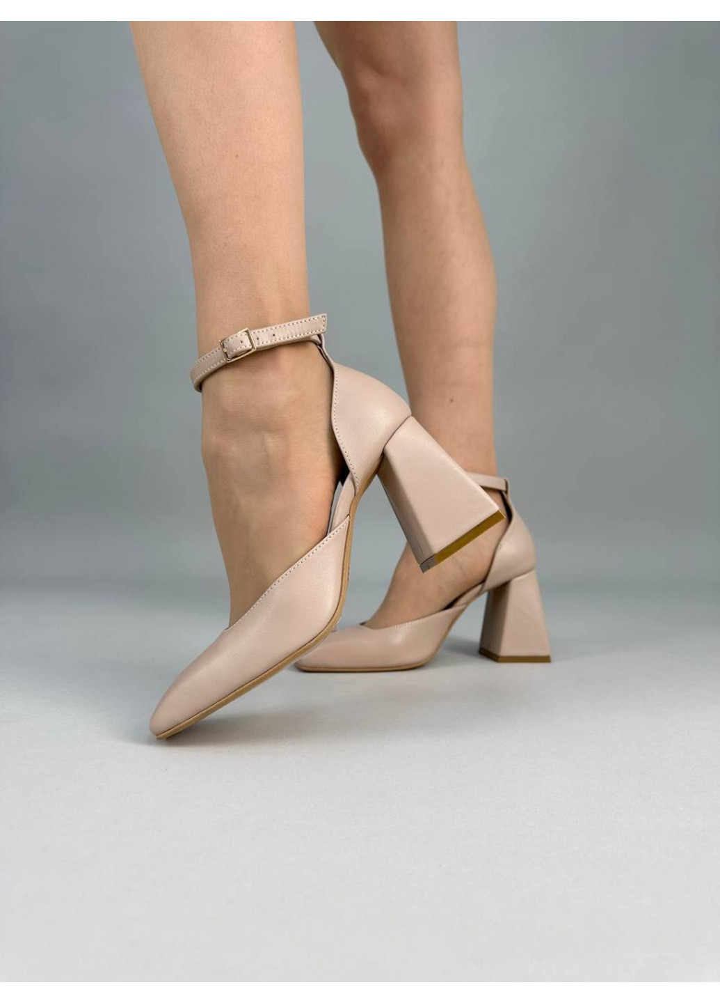 VZUTIK Жіночі шкіряні туфлі 37 бежевий з натуральна шкіра, україна — демісезон (262378526)