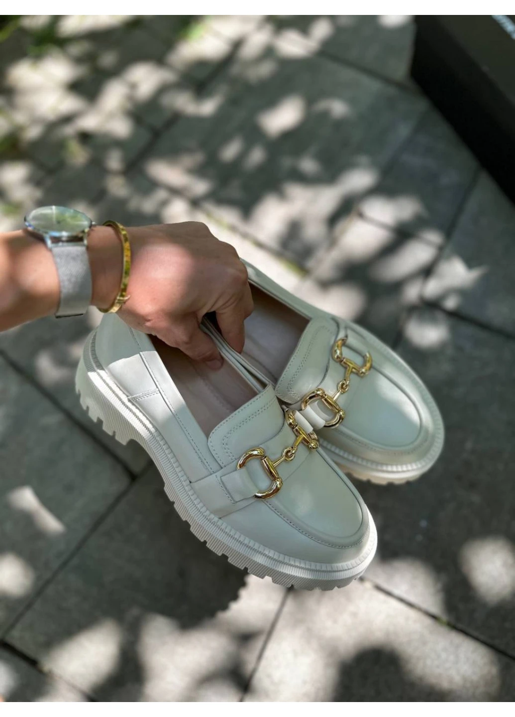 VZUTIK Жіночі шкіряні туфлі 36 молочний з натуральна шкіра, україна — демісезон (262378407)