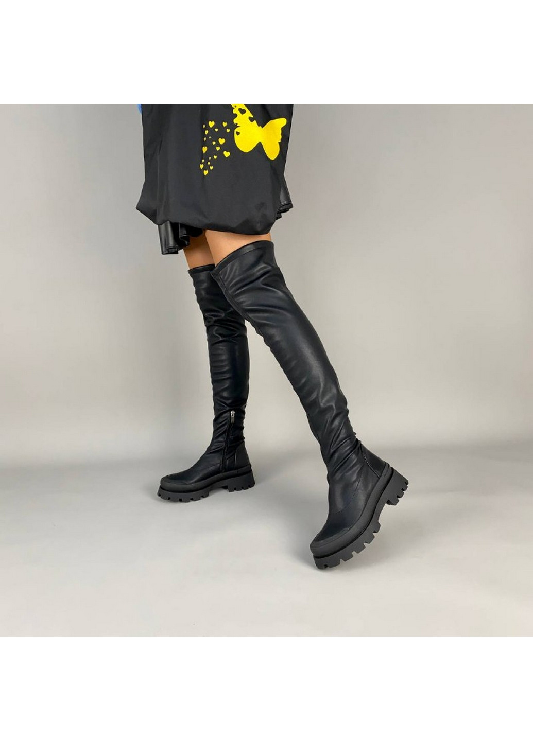 Жіночі чоботи панчохи стрейч шкіра 39 VZUTIK (262378492)