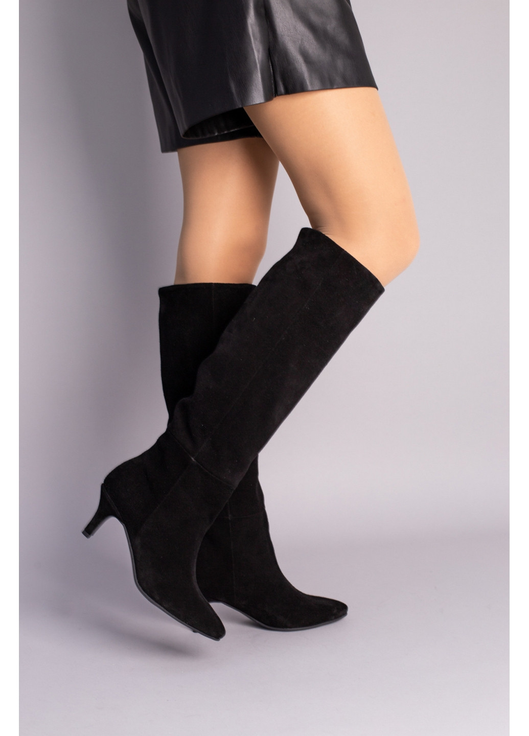 Жіночі замшеві чоботи-труби 41 VZUTIK (262378455)
