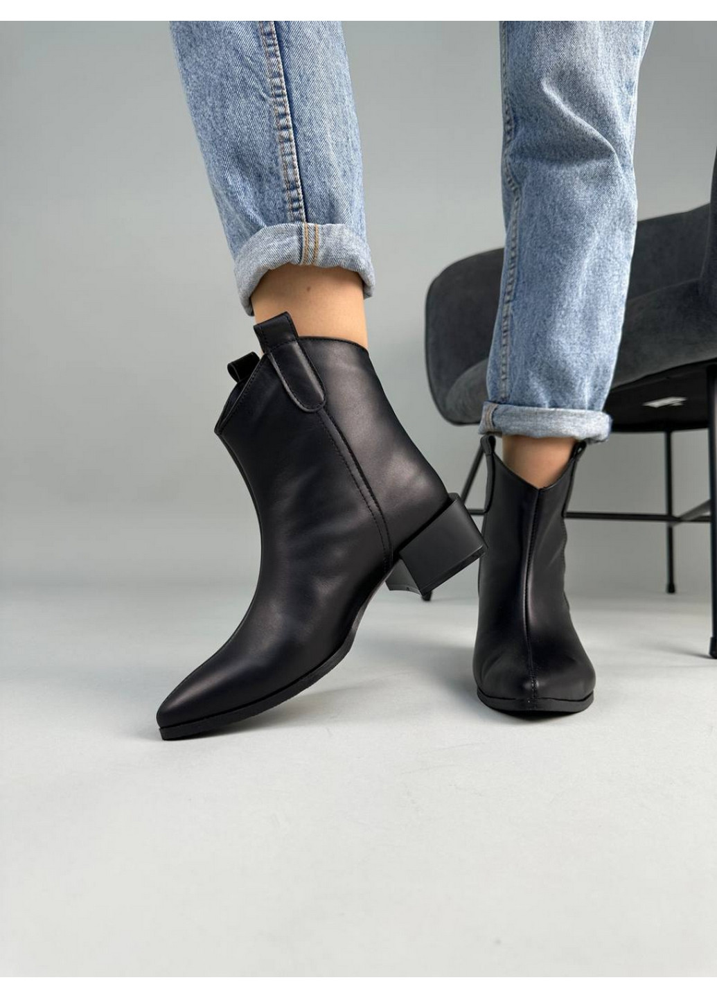 Жіночі шкіряні козаки на підборах 39 VZUTIK (262378543)