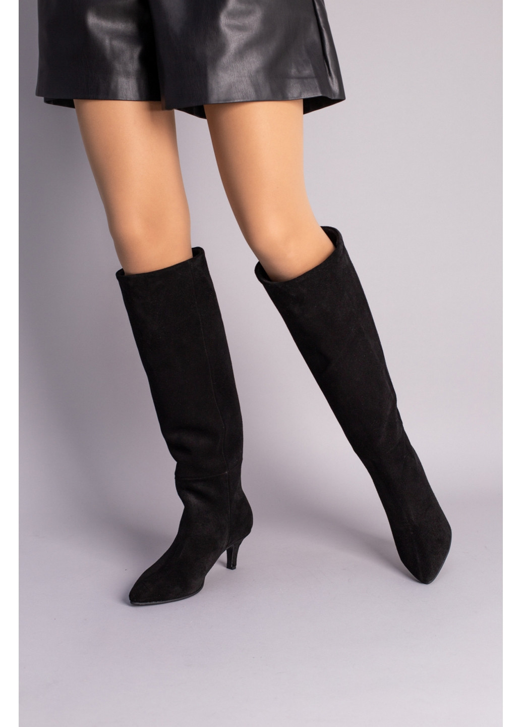 Жіночі замшеві чоботи-труби 41 VZUTIK (262378215)