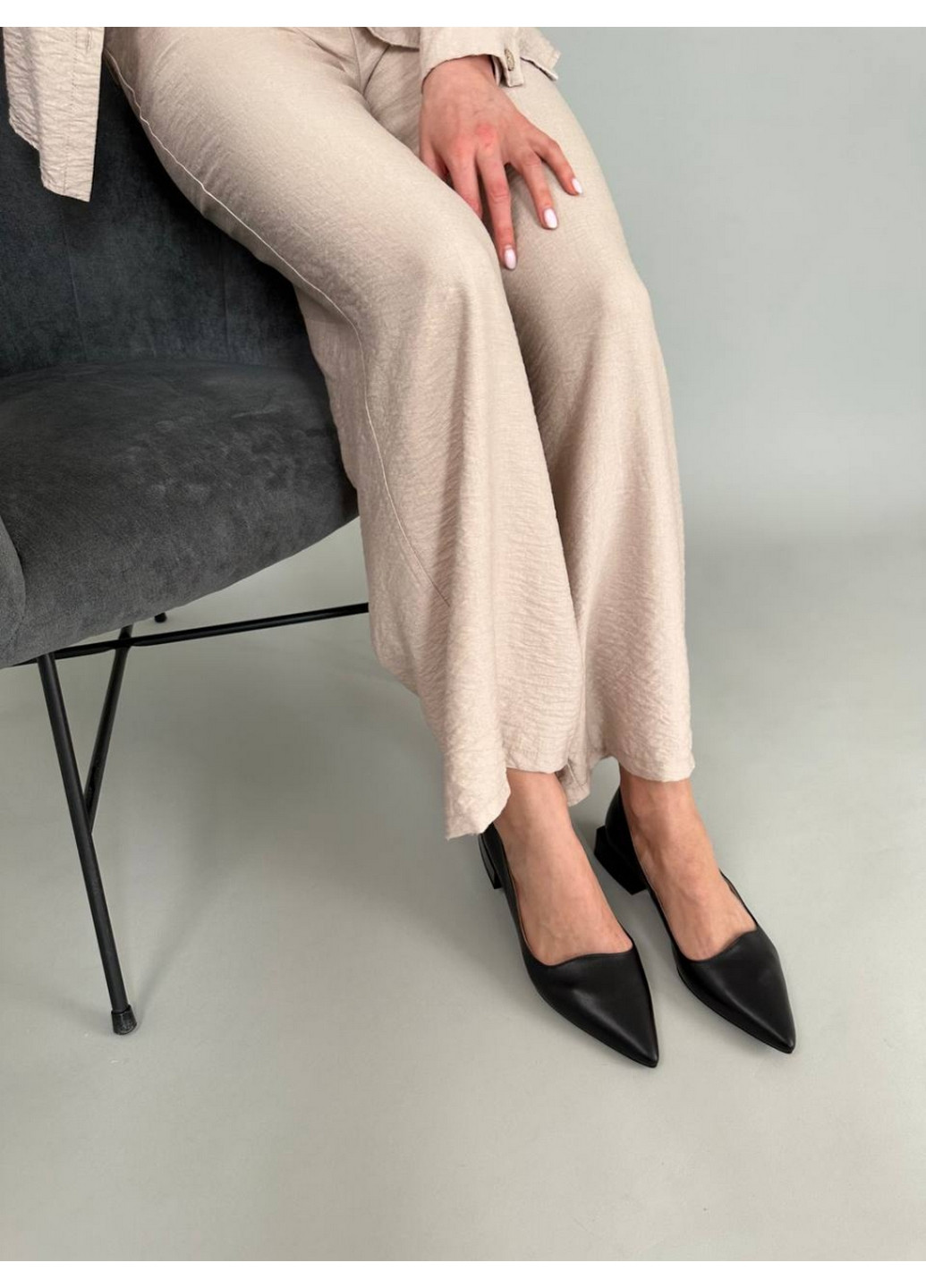 Жіночі жіночі шкіряні балетки 36 VZUTIK | чорні натуральна шкіра (262377356)