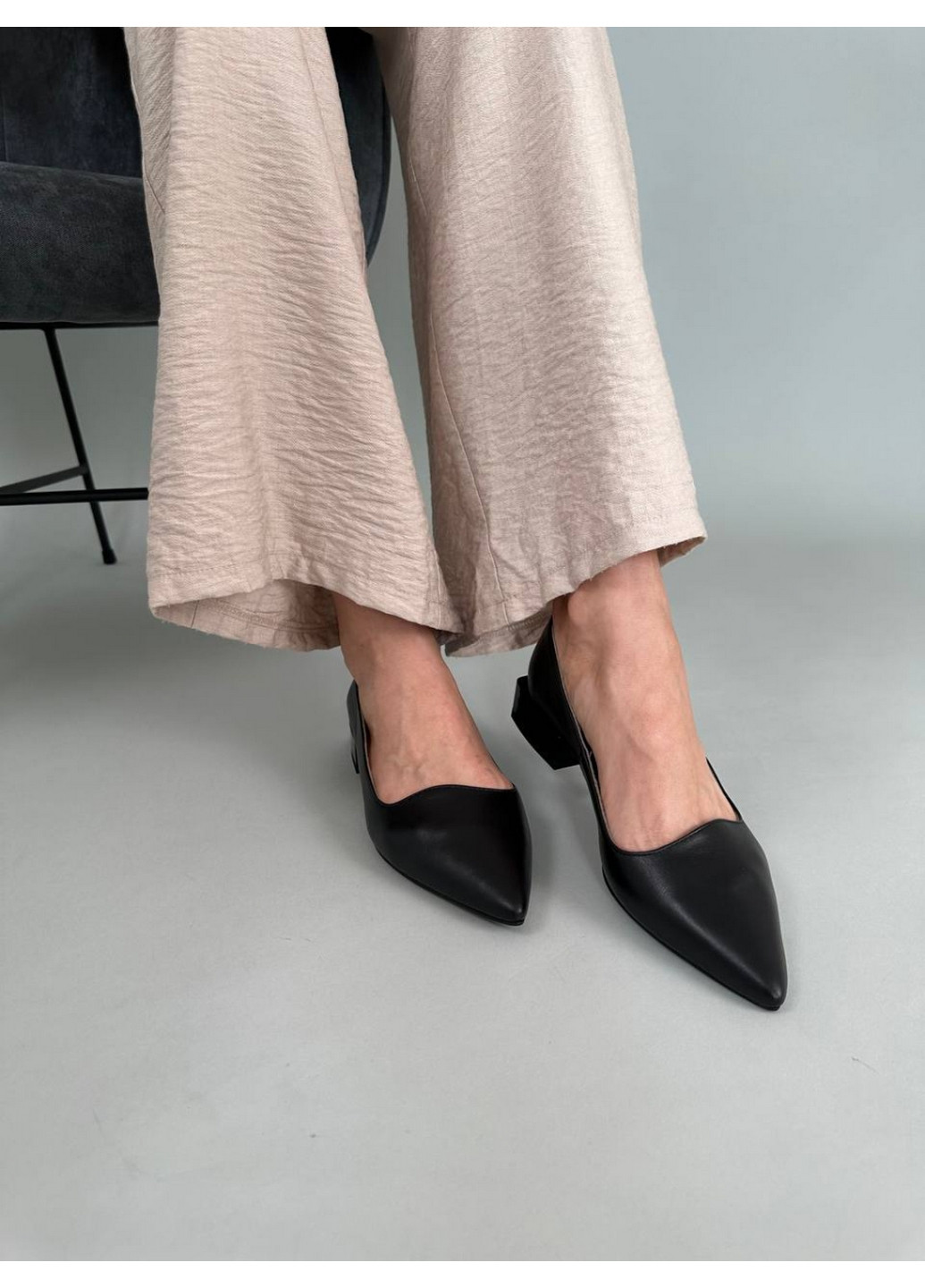 Жіночі жіночі шкіряні балетки 36 VZUTIK | чорні натуральна шкіра (262377356)