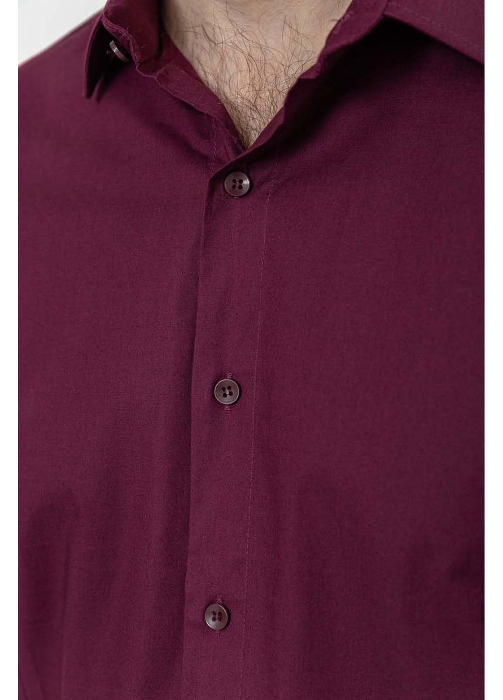 Сливовая кэжуал рубашка однотонная Ager