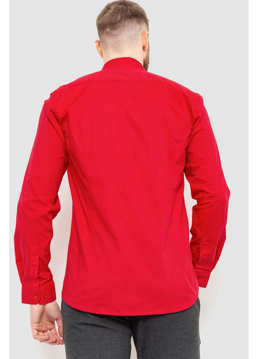 Красная кэжуал рубашка однотонная Ager