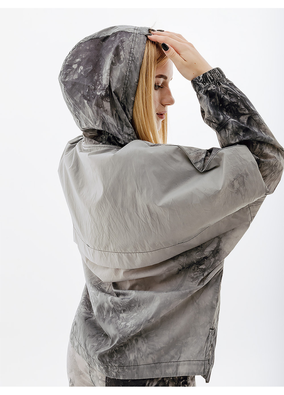 Комбинированная демисезонная женская куртка w nsw wave dye wvn po jkt a3 комбинированный Nike
