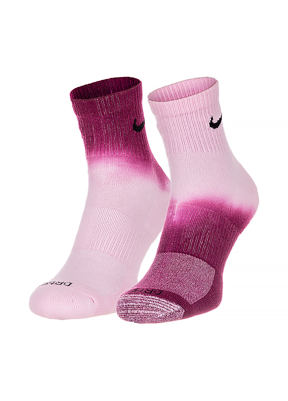 Комбіновані жіночі шкарпетки u nk everyday plus cush ankle різнокольоровий Nike однотонні (262600162)