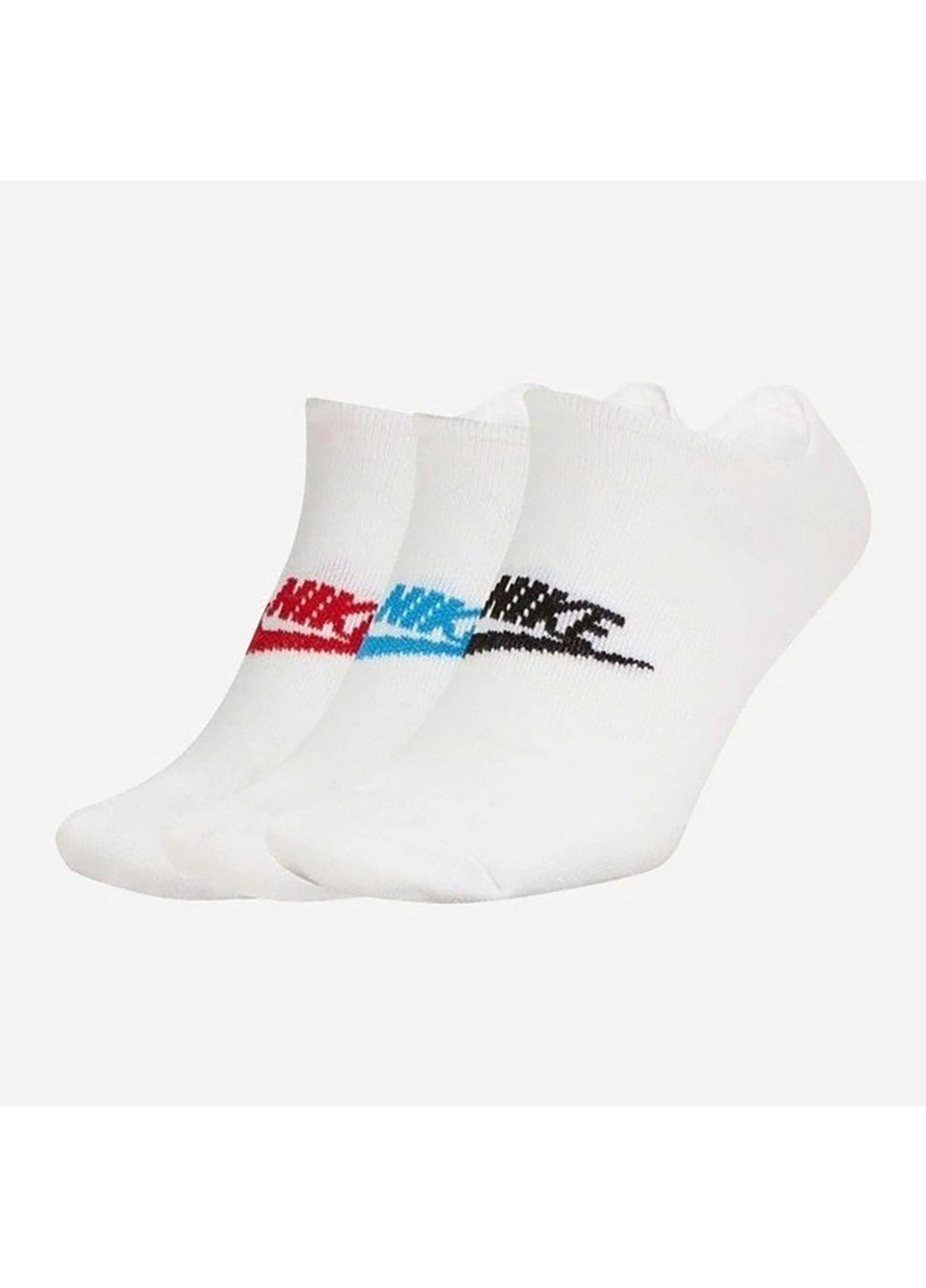 Комбинированные женские носки u nk nsw everyday essential ns 3pr белый, мультиколор Nike однотонные (262599293)