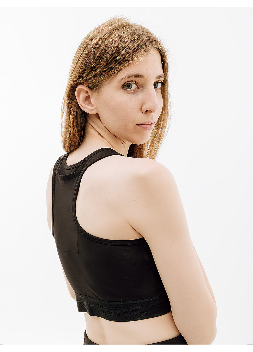 Жіночий Топ W First ile High Impact Bra Чорний Puma (262599799)