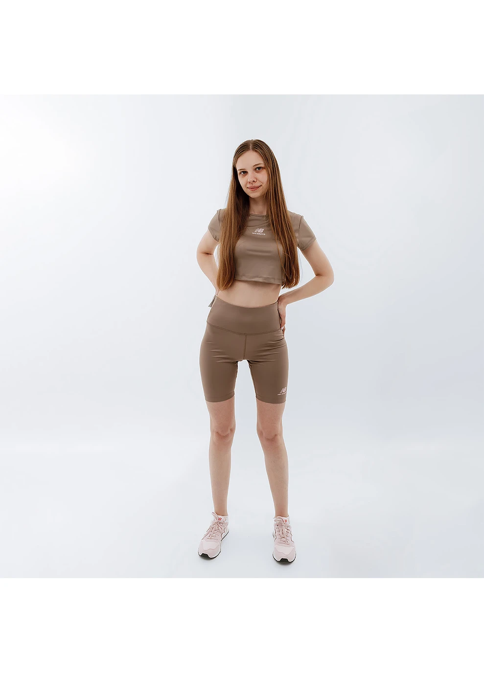 Женская Футболка Athletics Pearl Коричневый New Balance - (262600489)