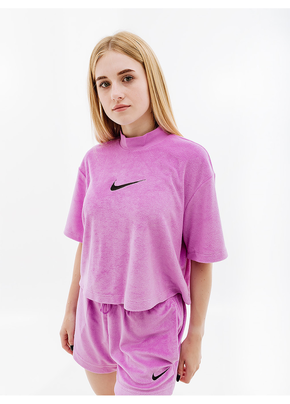 Жіноча Футболка W NSW OCK SS TEE TRRY MS Фіолетовий Nike - (262600539)