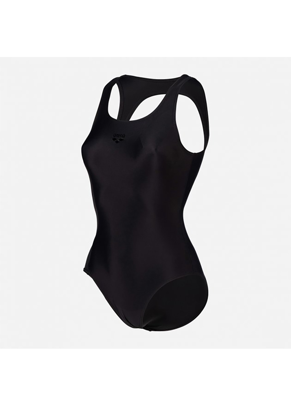 Черный демисезонный купальник женский закрытый solid o back swimsuit черный Arena