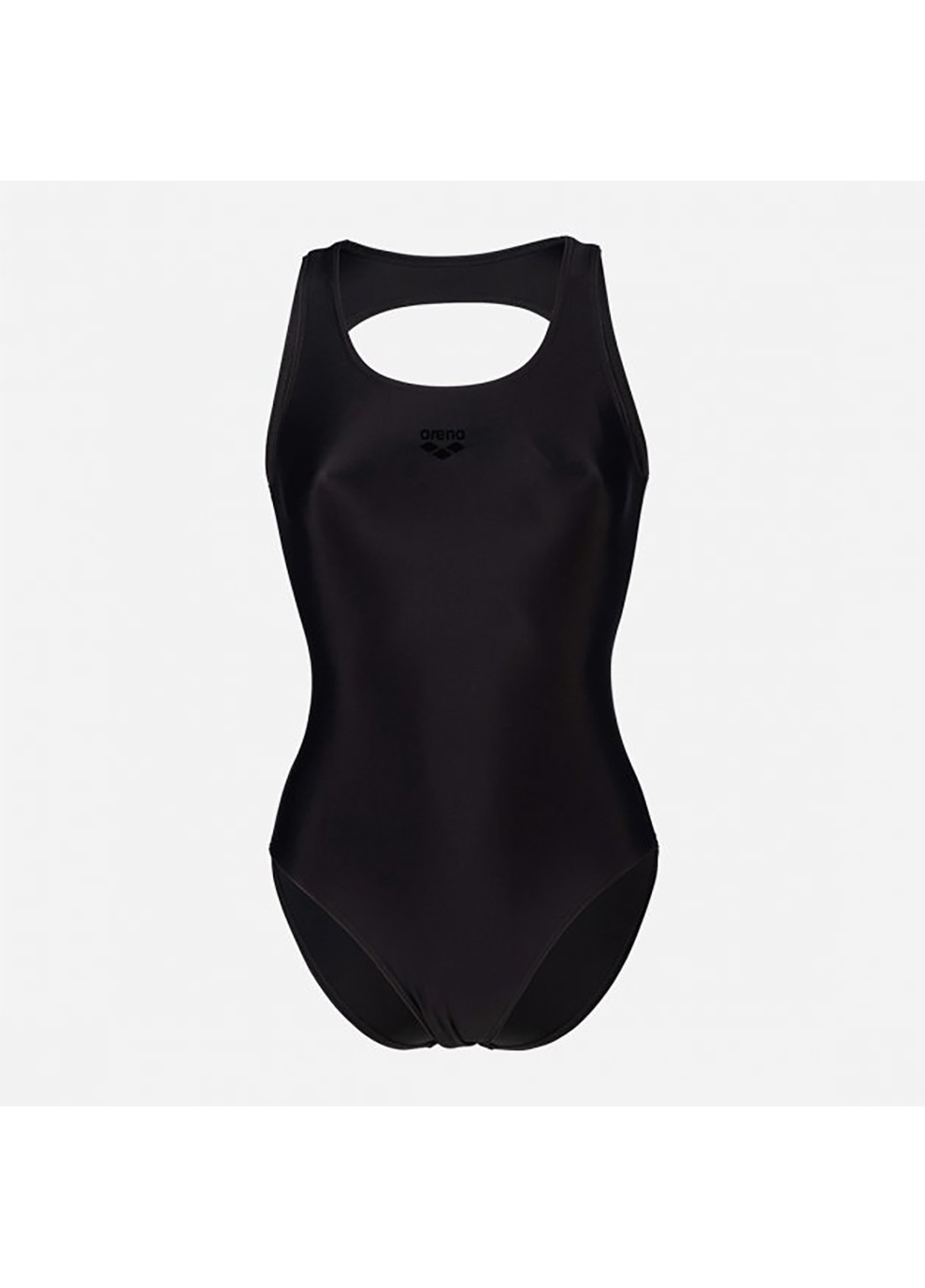 Чорний демісезонний купальник жіночий закритий solid o back swimsuit чорний Arena