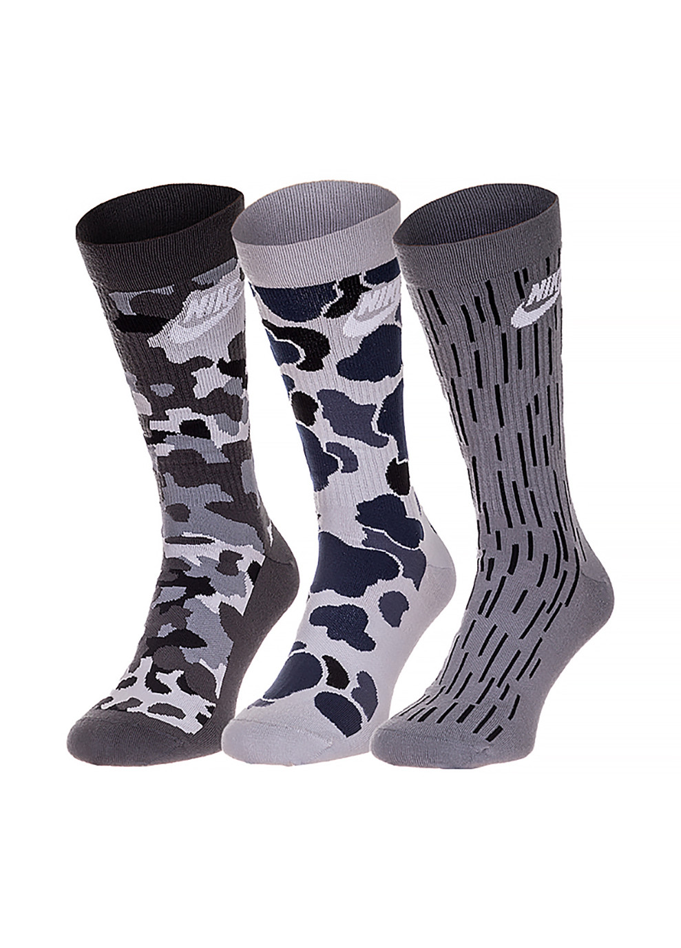 Комбіновані чоловічі шкарпетки u nk everyday essential crew різнокольоровий Nike однотонні (262599688)