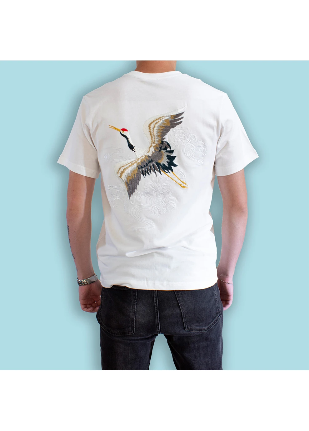 Комбинированная футболкаtork white No Brand