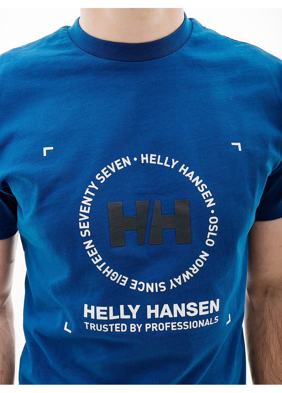 Голубая мужская футболка helly hansenove cotton t-shirt голубой Helly Hansen