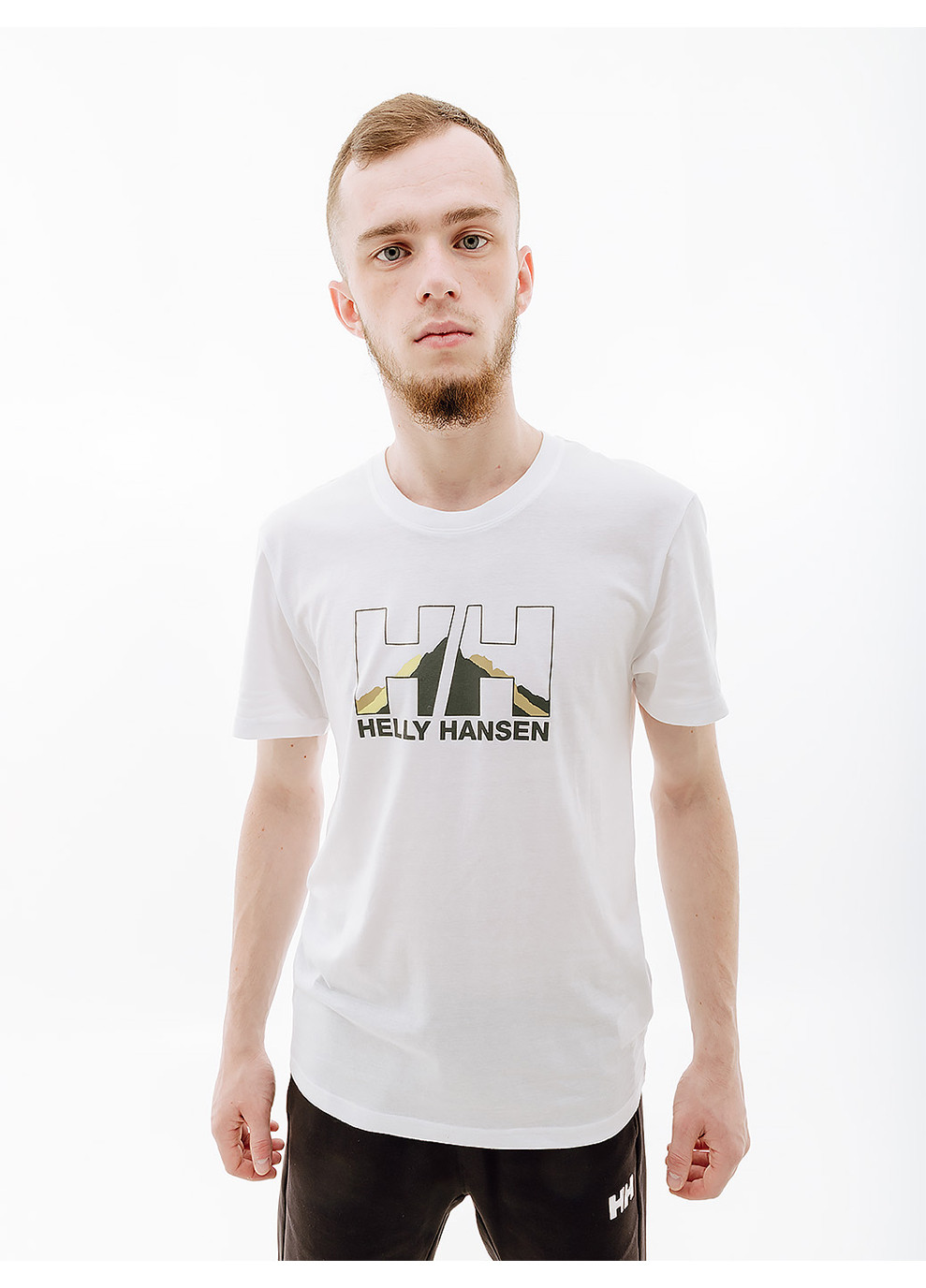 Біла чоловіча футболка nord graphic t-shirt білий Helly Hansen