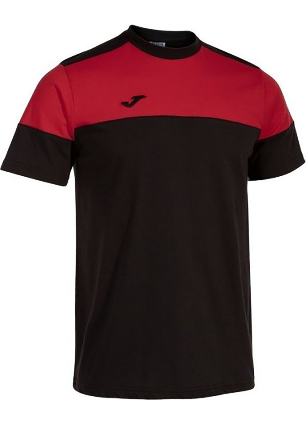 Комбинированная мужская футболка crew v черный красный Joma