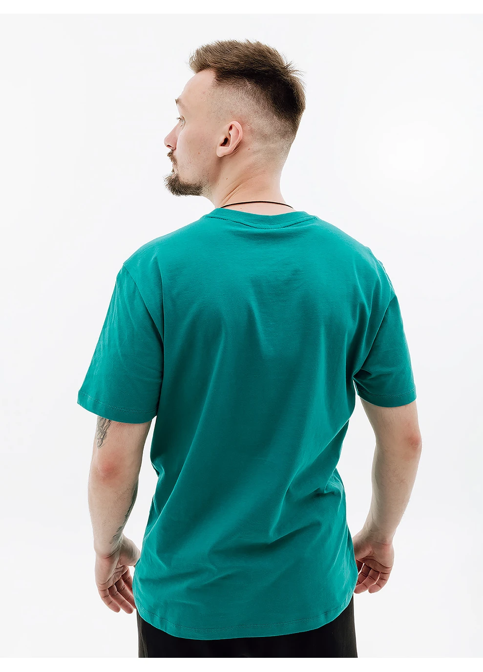 Зеленая мужская футболка team t-shirt panel зеленый Arena